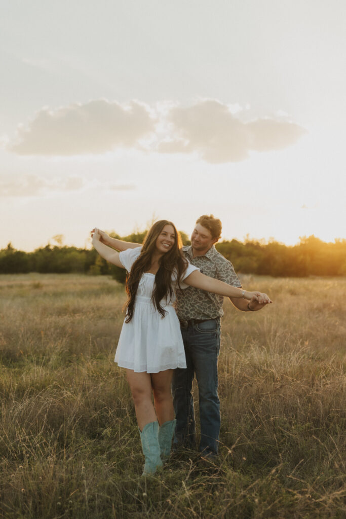 Sunset Field Engagement Session