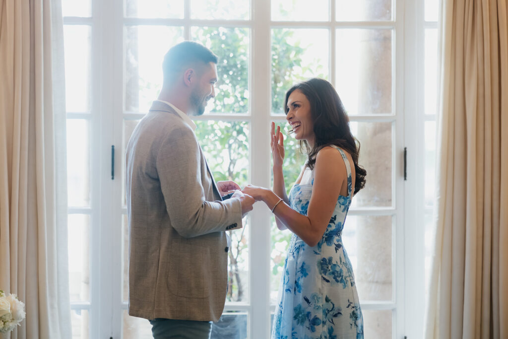 couple getting engaged romantic photos