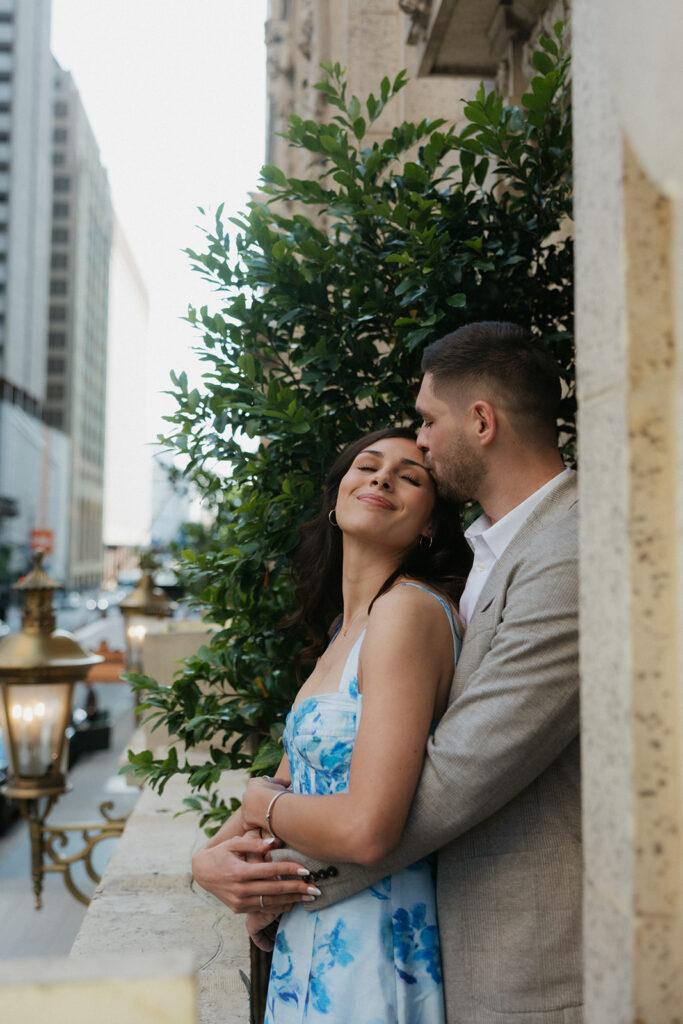 downtown dallas engagement photos romantic
