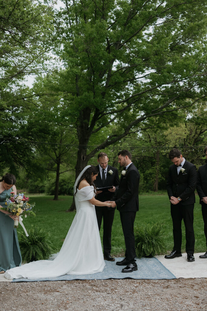 outdoor wedding ceremony in fort worth texas