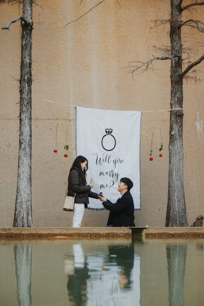 A Winter Proposal at One of the Most Romantic Places to Propose in Fort Worth
