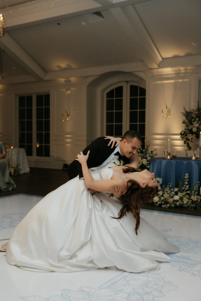 Bride and groom dancing at one of the best DFW wedding venues. 