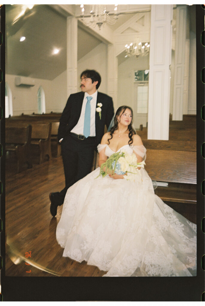 Bride and groom in the chapel at The Springs Valley View Estate.