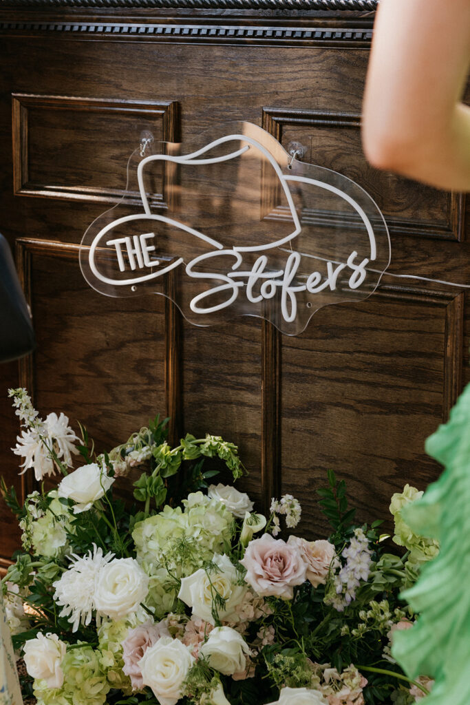 A western wedding sign.