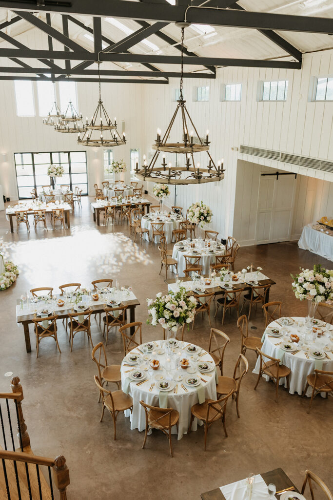 Wedding reception at Bella Cavalli Events, a North Texas wedding venue.